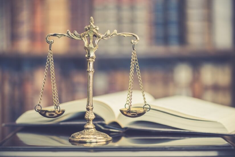 Justice Scales Of Law And A Book